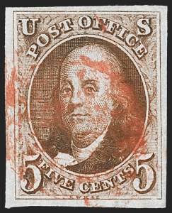 Sale 1227, Lot 2077, 5c 1847 Issue (Scott 1)