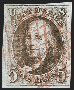 Sale 1227, Lot 2088, 5c 1847 Issue (Scott 1)