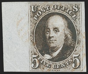 Sale 1227, Lot 2089, 5c 1847 Issue (Scott 1)