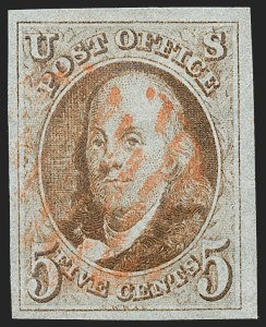 Sale Number 1227, Lot Number 2099, 5c 1847 Issue (Scott 1) Sale Number 1227, Lot Number 2099, 5c 1847 Issue (Scott 1)