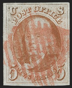 Sale 1227, Lot 2109, 5c 1847 Issue (Scott 1)