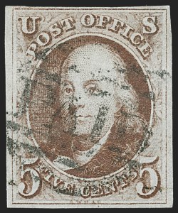 Sale 1227, Lot 2110, 5c 1847 Issue (Scott 1)