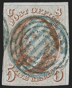 Sale 1227, Lot 2111, 5c 1847 Issue (Scott 1)