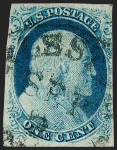 Sale 1227, Lot 2156, 1c 1851-56 Issue (Scott 5A-9)