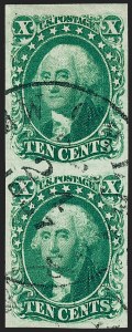 Sale 1227, Lot 2200, 10c-12c 1851-56 Issue (Scott 13-17)