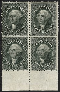Sale 1227, Lot 2273, 12c-90c 1857-60 Issue (Scott 36-39)