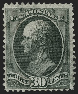 Sale 1227, Lot 2753, 1870-71 National Bank Note Co. Grilled Issue (Scott 134-144), 30c Black, H. Grill (143) Sale 1227, Lot 2753, 1870-71 National Bank Note Co. Grilled Issue (Scott 134-144)