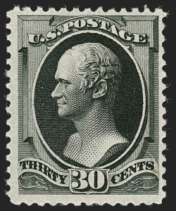 Sale 1227, Lot 2826, 1875 Continental thru 1879 American Bank Note Co. Issue (Scott 178-191), 30c Full Black (190) Sale 1227, Lot 2826, 1875 Continental thru 1879 American Bank Note Co. Issue (Scott 178-191)