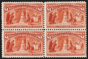Sale 1227, Lot 2922, $1.00-$5.00 1893 Columbian Issue (Scott 241-245)