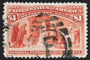 Sale 1227, Lot 2925, $1.00-$5.00 1893 Columbian Issue (Scott 241-245), $1.00 Columbian (241) Sale 1227, Lot 2925, $1.00-$5.00 1893 Columbian Issue (Scott 241-245)