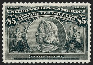 Sale 1227, Lot 2950, $1.00-$5.00 1893 Columbian Issue (Scott 241-245), $5.00 Columbian (245) Sale 1227, Lot 2950, $1.00-$5.00 1893 Columbian Issue (Scott 241-245)