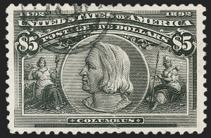 Sale 1227, Lot 2952, $1.00-$5.00 1893 Columbian Issue (Scott 241-245)