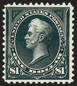 Sale 1227, Lot 2977, 1895 Watermarked and 1897-1903 Change of Colors Bureau Issues (Scott 264-284), $1.00 Black, Ty. I (276) Sale 1227, Lot 2977, 1895 Watermarked and 1897-1903 Change of Colors Bureau Issues (Scott 264-284)
