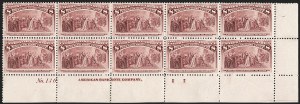 Sale 1227, Lot 3045, The Dr. Bernard S. Yudowitz Collection of Plate Blocks (Scott 230-299)