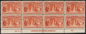 Sale 1227, Lot 3050, The Dr. Bernard S. Yudowitz Collection of Plate Blocks (Scott 230-299)