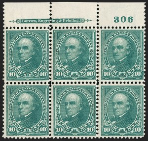 Sale 1227, Lot 3066, The Dr. Bernard S. Yudowitz Collection of Plate Blocks (Scott 230-299)