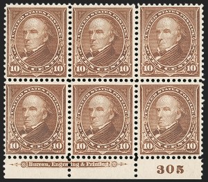 Sale 1227, Lot 3069, The Dr. Bernard S. Yudowitz Collection of Plate Blocks (Scott 230-299)
