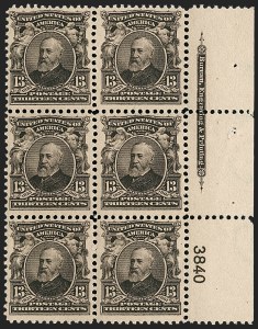 Sale 1227, Lot 3086, The Dr. Bernard S. Yudowitz Collection of Plate Blocks (Scott 300-423)