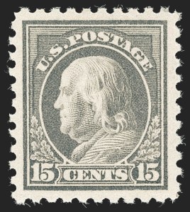 Sale 1227, Lot 3397, 1913-15 Washington-Franklin Issues (Scott 424-447), 15c Gray (437) Sale 1227, Lot 3397, 1913-15 Washington-Franklin Issues (Scott 424-447)