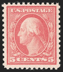 Sale 1227, Lot 3479, 1917-19 Washington-Franklin Issues (Scott 481-524), 5c Rose, Error (505) Sale 1227, Lot 3479, 1917-19 Washington-Franklin Issues (Scott 481-524)