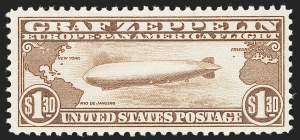 Sale 1227, Lot 3606, Air Post, $1.30 Graf Zeppelin (C14) Sale 1227, Lot 3606, Air Post