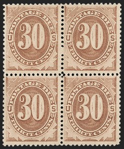 Sale 1227, Lot 3634, Postage Due, 30c Brown (J6) Sale 1227, Lot 3634, Postage Due