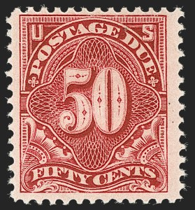 Sale 1227, Lot 3666, Postage Due, 50c Deep Claret (J50) Sale 1227, Lot 3666, Postage Due