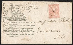 Sale 1230, Lot 1587, Confederate Patriotic Covers