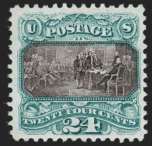 Sale 1230, Lot 1848, 1875 Re-Issue of 1869 Pictorial Issue (Scott 123-133a), 24c Green & Violet, Re-Issue (130) Sale 1230, Lot 1848, 1875 Re-Issue of 1869 Pictorial Issue (Scott 123-133a)