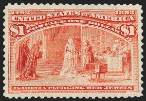 Sale 1230, Lot 1900, 1893 Columbian Issue (Scott 230-245), $1.00 Columbian (241) Sale 1230, Lot 1900, 1893 Columbian Issue (Scott 230-245)