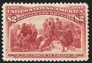 Sale 1230, Lot 1903, 1893 Columbian Issue (Scott 230-245), $2.00 Columbian (242) Sale 1230, Lot 1903, 1893 Columbian Issue (Scott 230-245)
