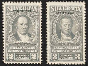 Sale 1230, Lot 2189, Revenues, $2.00-$3.00 Gray, "Series 1941" Ovpt., Silver Tax (RG71-RG72) Sale 1230, Lot 2189, Revenues