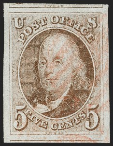 Sale Number 1231, Lot Number 1, 1847 Issue and 1875 Reproduction (Scott 1-4)