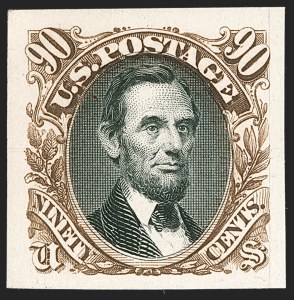 Sale 1232, Lot 1016, Essays, Proofs and Specimens, 1c-90c 1869 Pictorial Issue, Atlanta Trial Color Proofs on Card (123TC4-132TC4) Sale 1232, Lot 1016, Essays, Proofs and Specimens