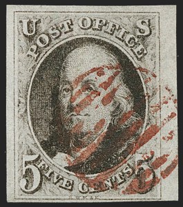 Sale 1232, Lot 1062, 1847 Issue and 1875 Reproduction (Scott 1-4)