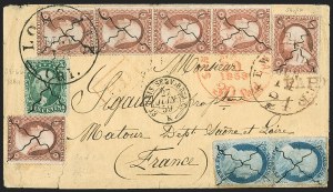 Sale 1232, Lot 1558, Stampless Covers thru 1861 Issue