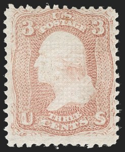 Sale 1234, Lot 114, 1867-68 Grilled Issue and 1875 Re-Issue of 1861-66 Issue (Scott 81-111)