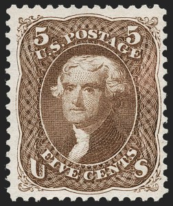 Sale 1234, Lot 132, 1867-68 Grilled Issue and 1875 Re-Issue of 1861-66 Issue (Scott 81-111)