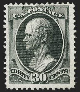 Sale 1234, Lot 171, 1870-73 Bank Note Issues (Scott 134-166), 30c Black (154) Sale 1234, Lot 171, 1870-73 Bank Note Issues (Scott 134-166)