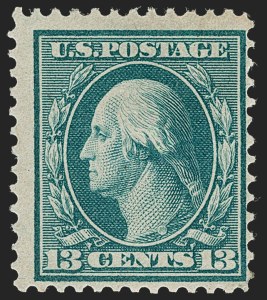 Sale 1234, Lot 319, 1908-10 Washington-Franklin Issues including Bluish Paper (Scott 356-365)