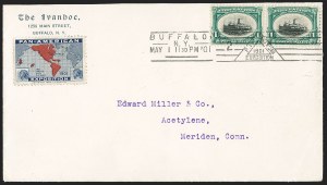 Sale 1239, Lot 600, 1902 Pan-American Issue Stamps, First Day Covers and Inverts