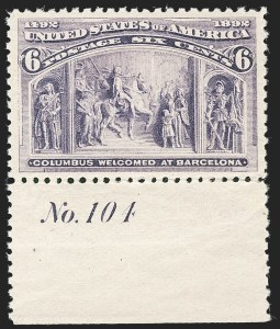 Sale Number 1240, Lot Number 300, 1893 Columbian Issue (Scott 230-245) Sale Number 1240, Lot Number 300, 1893 Columbian Issue (Scott 230-245)