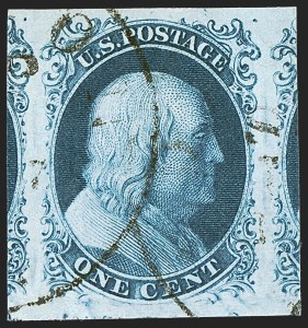Sale Number 1242, Lot Number 112, One-Cent: Plate Four (Scott 6-8A) Sale Number 1242, Lot Number 112, One-Cent: Plate Four (Scott 6-8A)