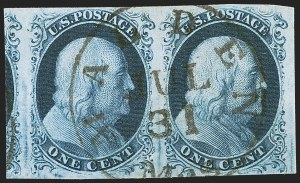 Sale 1242, Lot 120, One-Cent: Plate Four (Scott 6-8A)