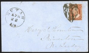 Sale 1242, Lot 150, Three-Cent: Orange Brown, Types I, II (Scott 10-10A)