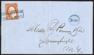 Sale 1242, Lot 151, Three-Cent: Orange Brown, Types I, II (Scott 10-10A)