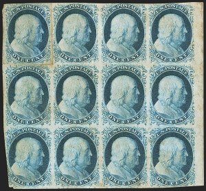 Sale 1242, Lot 16, One-Cent: Plate One Early, cont. (Scott 7-8A)