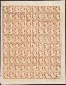 Sale 1242, Lot 160, Three-Cent: Dull Red and Shades, Types I, II (Scott 11-11A)