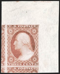 Sale 1242, Lot 165, Three-Cent: Dull Red and Shades, Types I, II (Scott 11-11A)