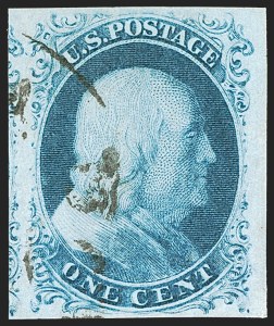 Sale 1242, Lot 17, One-Cent: Plate One Early, cont. (Scott 7-8A)
